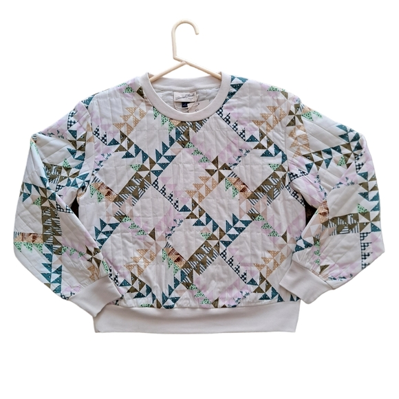 Universal Thread Sweaters - Universal Thread multicolored patch style quilt pull on sweater/sweatshirt